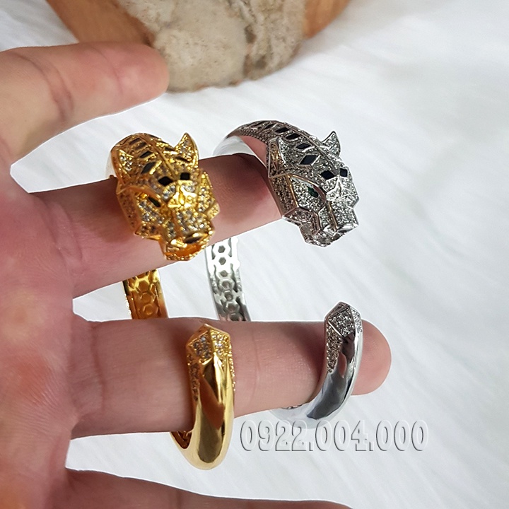 Vòng tay con báo đính nhiều đá, Vòng đầu cọp VZ1843.