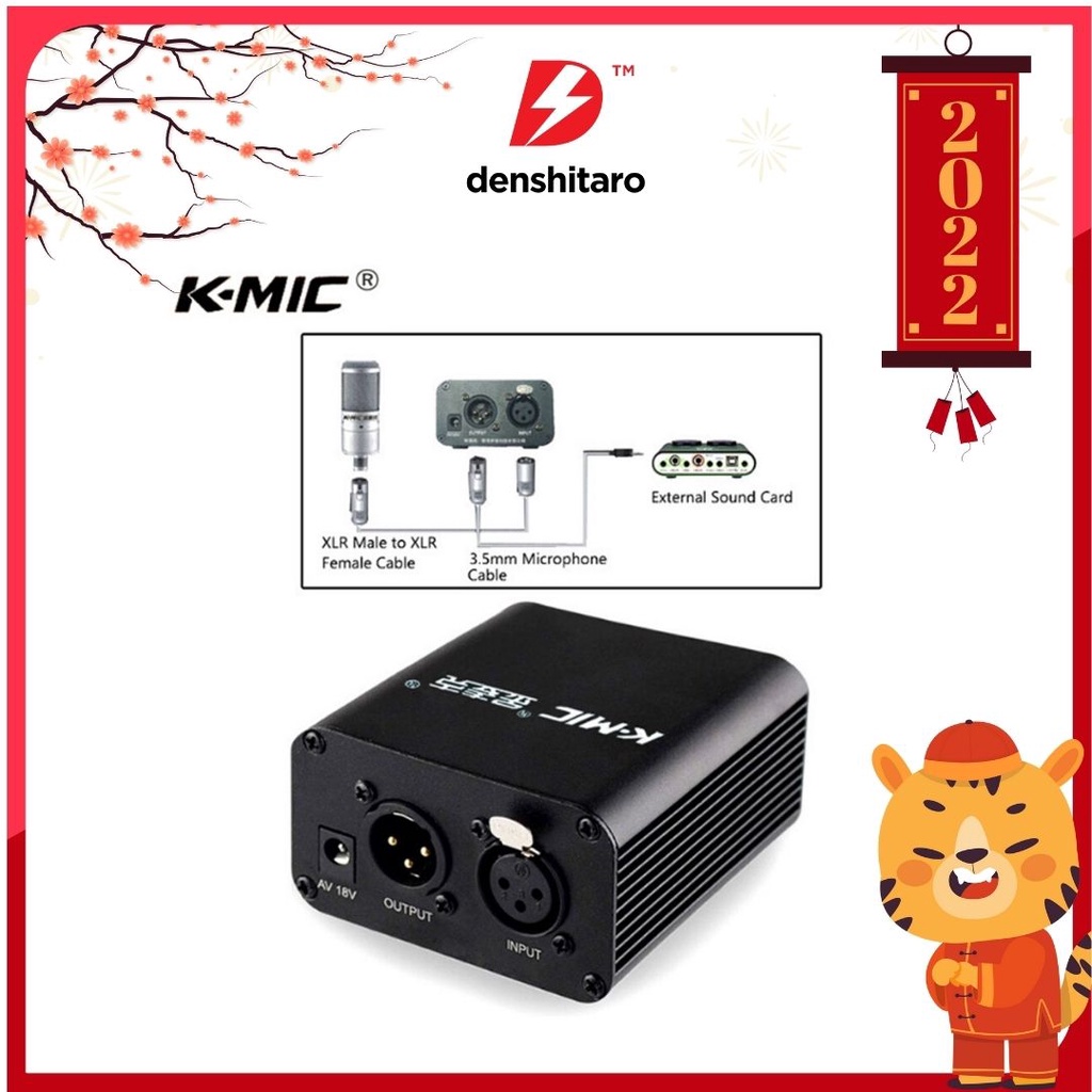 Denshitaro Nguồn phantom 48V cho Microphone K-Mic PM800 D00-165