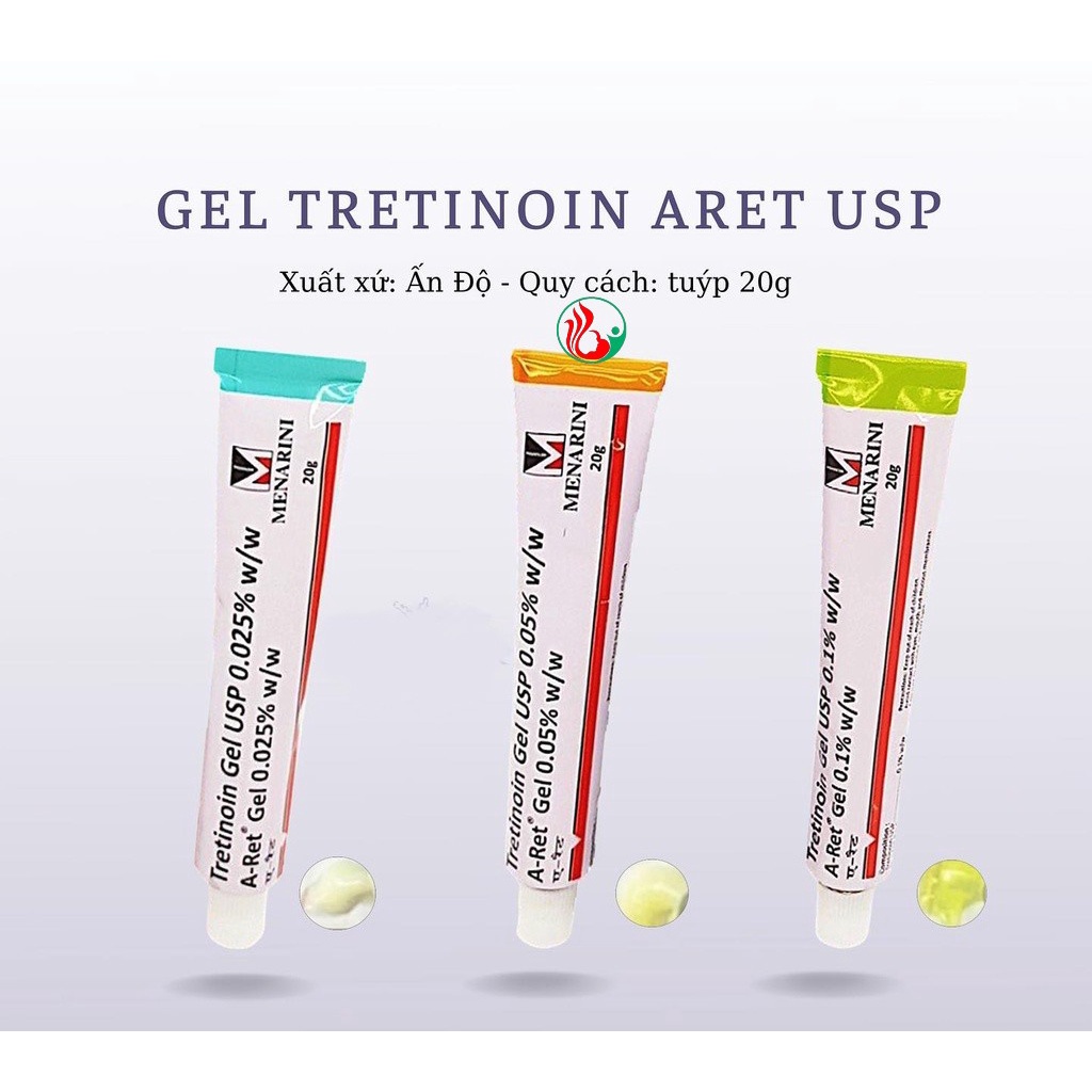 Gel tretinoin aret USP giảm mụn trẻ hóa da
