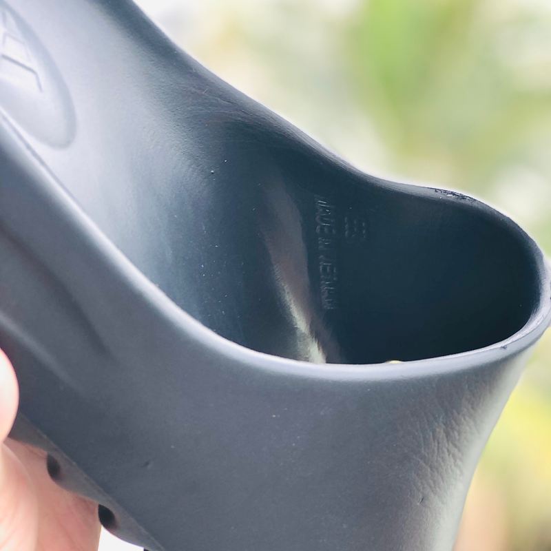 Dép unisex ❤️FREESHIP + Hộp❤️ dép đúc bánh mì slide quai ngang thể thao nam nữ đế in logo DAs, Y.Z-đen