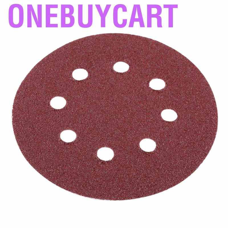 Set 100 Tấm Giấy Nhám 8 Lỗ 5 &quot;60 / 80 / 100 / 120 / 240 Grit