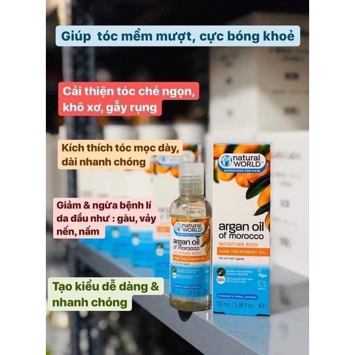 DẦU DƯỠNG TÓC ARGAN OIL OF MOROCCO 100ml