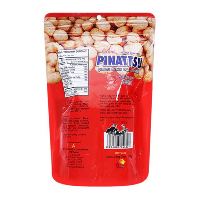 Thanh Hoá - Đậu phộng tân tân Pinattsu Oishi mực cay 100g