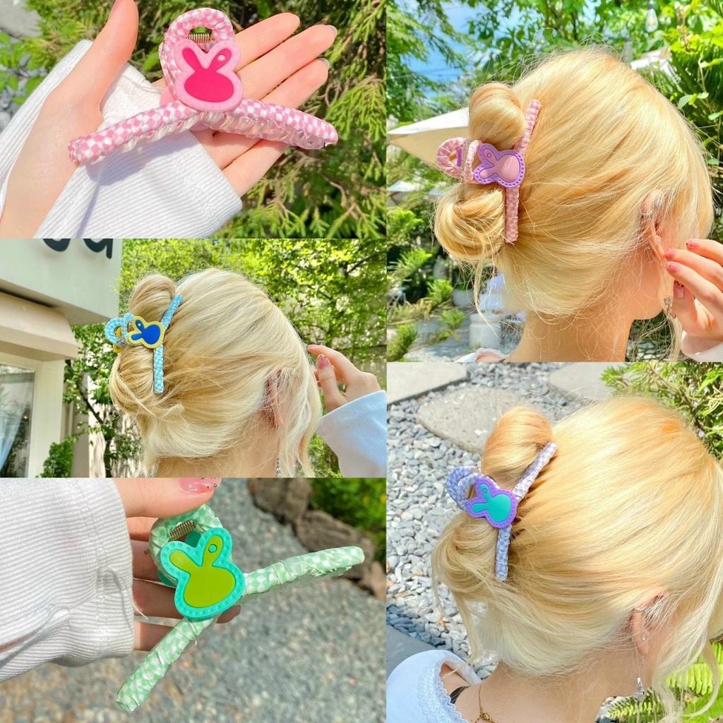 Kẹp Tóc Nhựa Đính Charm Siêu Cute Phong Cách Ulzzang - Kẹp Gắp Tóc Gắn Charm Cute Style Hàn Quốc