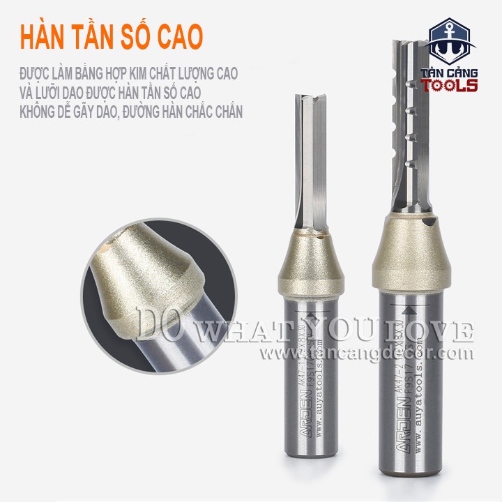 Mũi Router CNC AK47-1 Arden 6 x 22 mm Cốt 12.7 mm ( Chuyên Ván Công Nghiệp )