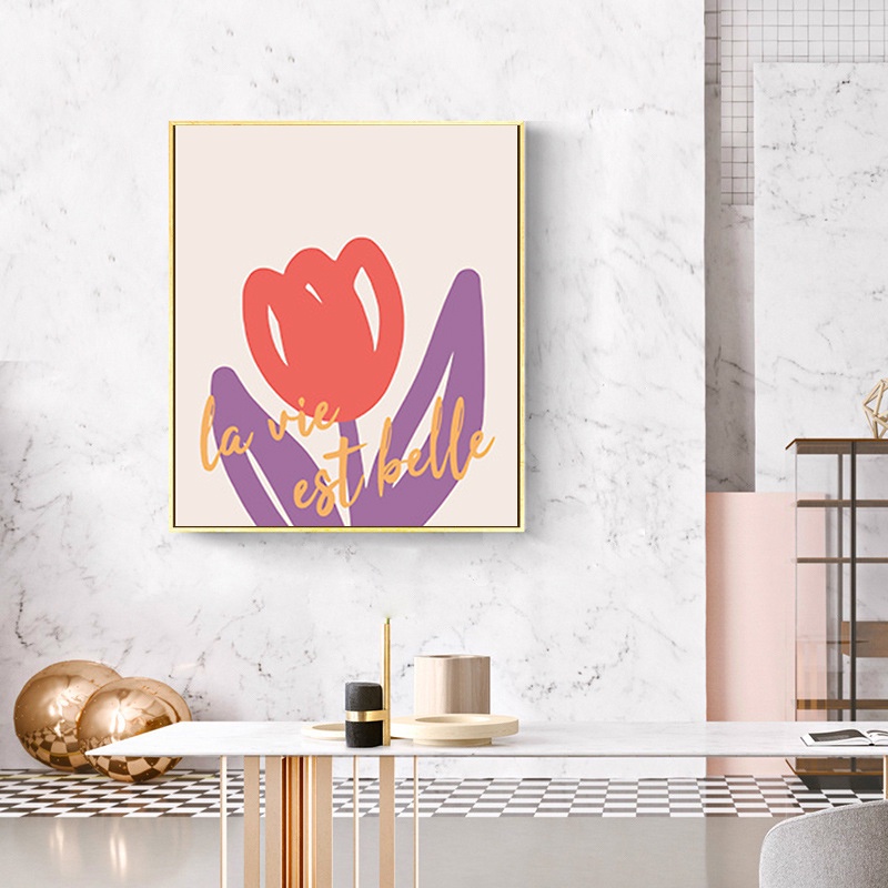 Tranh Treo Tường Hình Hoa Tulip Trang Trí Nội Thất Đẹp Mắt