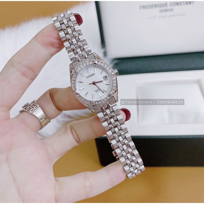 Đồng hồ nữ chính hãng CITIZEN EU6060-55D – NỮ – QUARTZ (PIN) – DÂY KIM LOẠI
