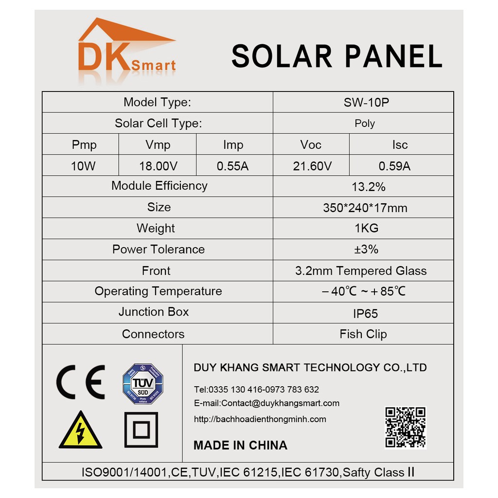 🔥 Poly 10W 🔥 Tấm Pin Năng Lượng Mặt Trời Mini Poly 10W