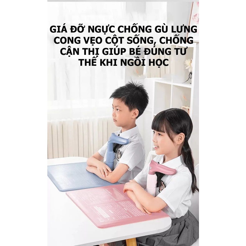 Giá đỡ ngực chống gù lưng cong vẹo cột sống, chống cận thị giúp bé đúng tư thế khi ngồi học