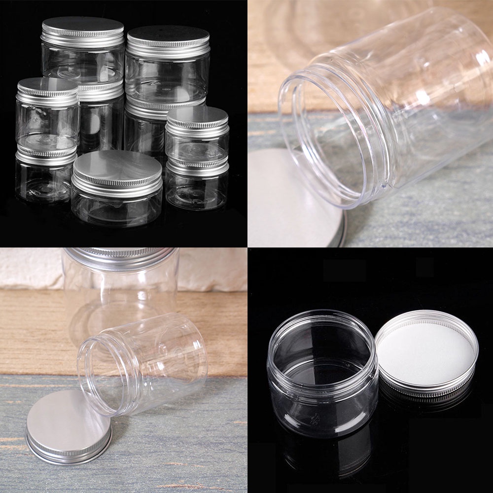 Lọ Nhựa Trong Suốt Có Nắp Đậy Dung Tích 30ml 50ml 60ml 80ml 100ml 120ml 250ml Dùng Đựng Mỹ Phẩm Khi Đi Du Lịch