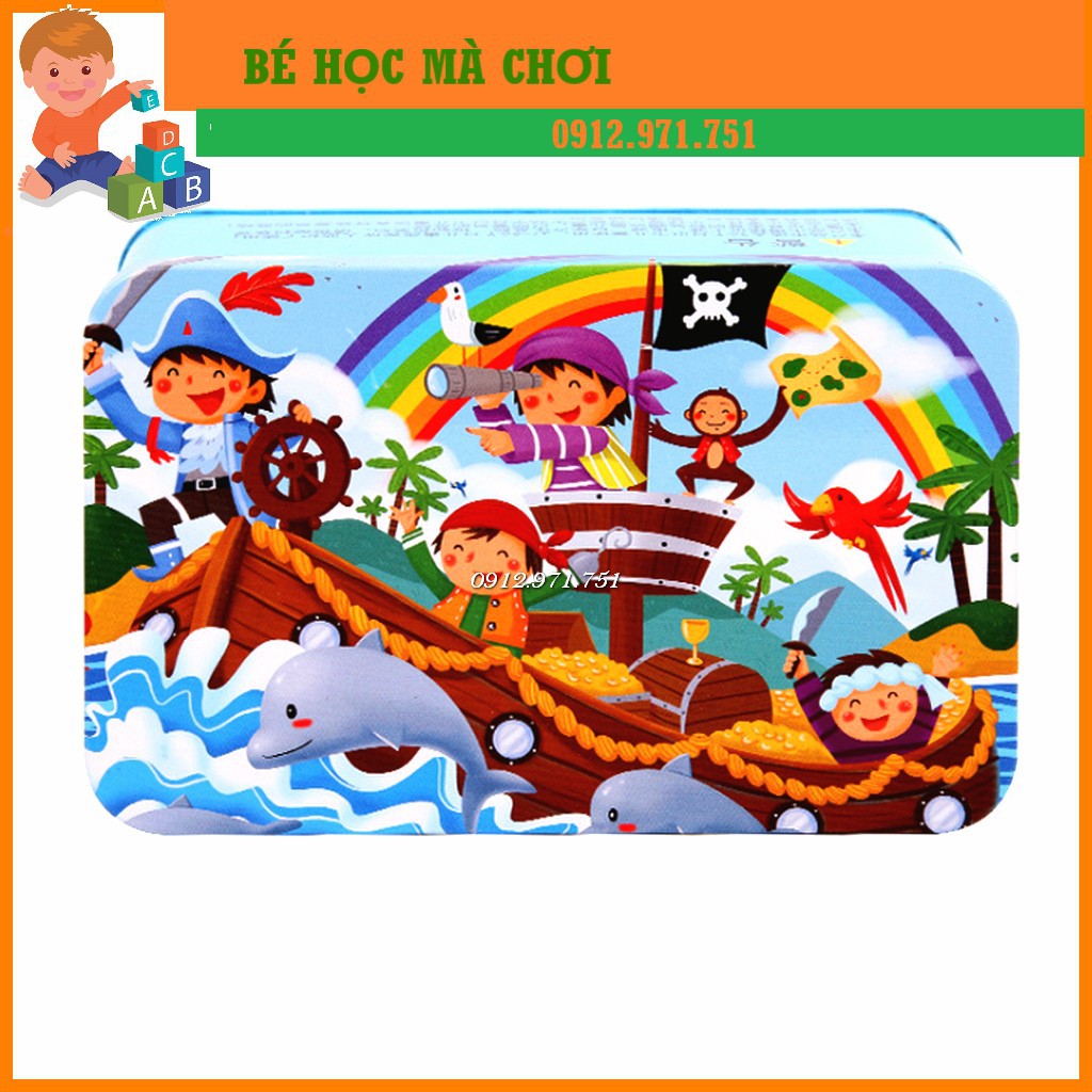 Bộ ghép hình puzzle 200 miếng có hộp đựng bằng sắt - Chọn theo chủ đề