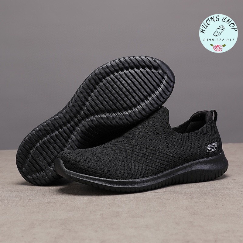 Skechers nữ 4 vạch mũi tên thoáng khí, êm nhẹ, thiết kế thời trang cho nữ