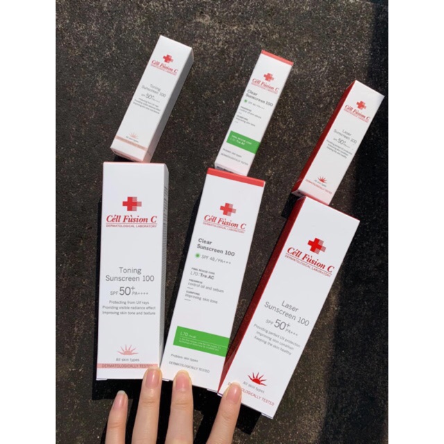Kem chống nắng Cell Fusion C Laser / Clear / Toning Suncreen Đỏ / Xanh