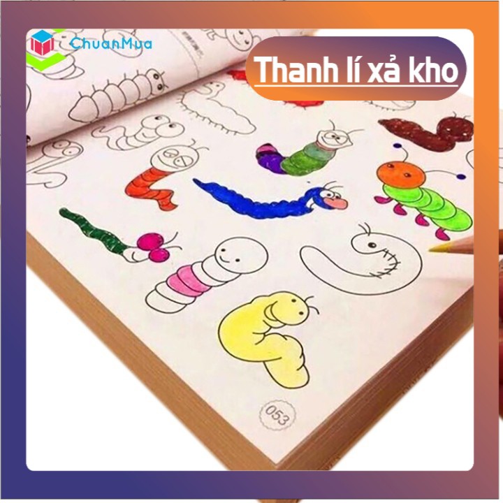 (XẢ KHO) Bộ Vở Tập Tô Màu 5000 Hình Dành Cho Bé, Tặng Kèm Bộ Chì Màu 12 Cây, Món Quà Ý Nghĩa Mẹ Dành Cho Bé -