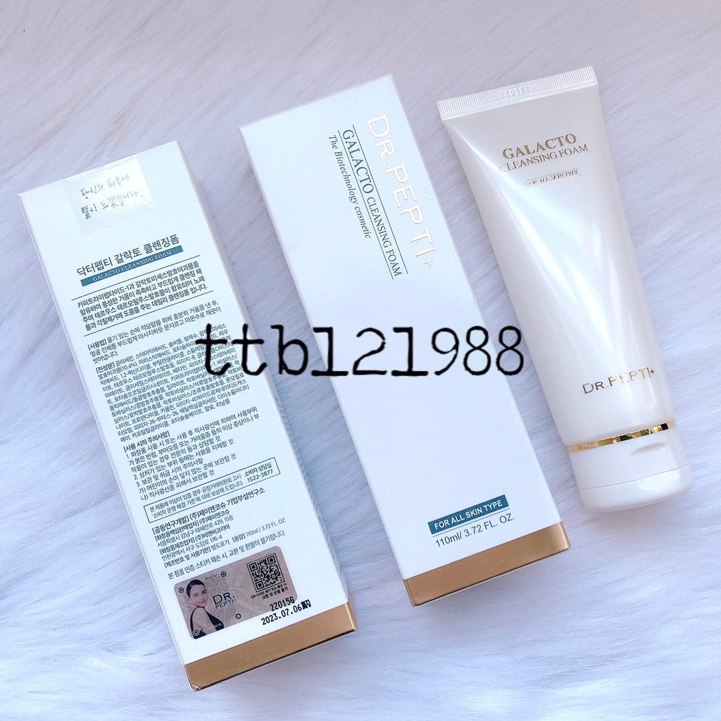 Sữa Rửa Mặt Tạo Bọt Dr.Pepti+ Galacto Cleansing Foam 110ml