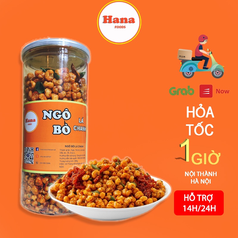 Ngô bò lá chanh sấy giòn lon 350g [ Hana Food ]