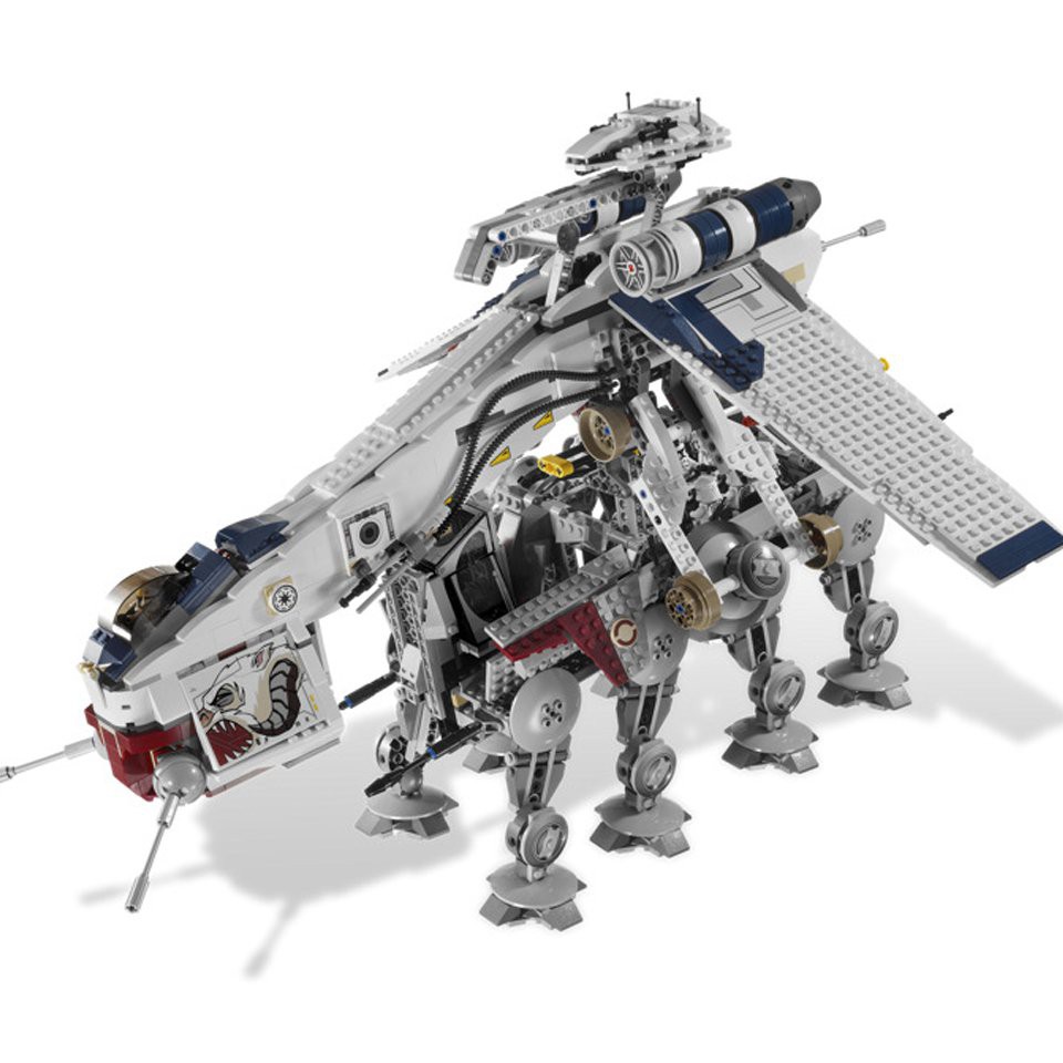 （CÓ SẴN) lắp ráp mô hinh Star Wars KING 81055 Republic Dropship With At-Ot Walker Phi Thuyền Vận Tải Thả Tàu Đi Bộ At-Ot