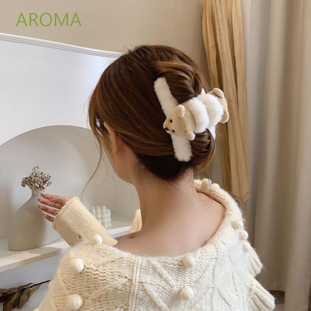 Kẹp tóc acrylic hình gấu hoạt hình phong cách Hàn Quốc dễ thương nhiều màu sắc cho nữ