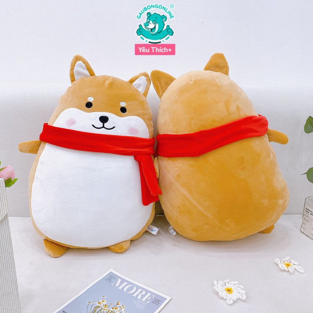 Gấu Bông Chó Shiba Đứng Quàng Khăn Cho Bé, Gấu Bông Online Cao Cấp