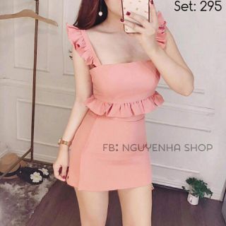 Set bộ quần giả váy y hình