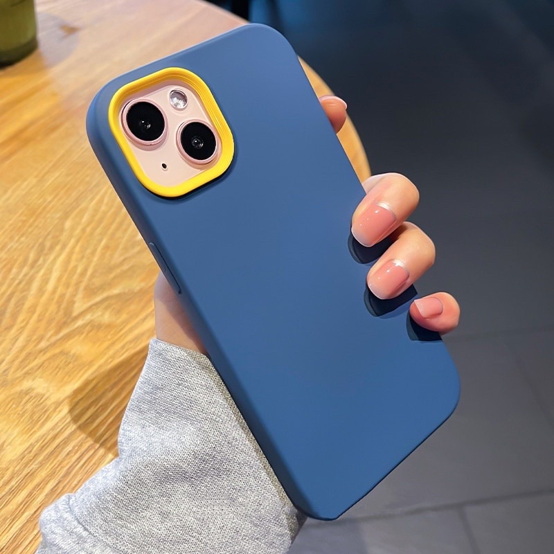 Ốp Lưng Silicone Mềm Màu Trơn 3 Trong 1 Chống Sốc Cho iPhone 7 8 XsMax 11 12 13promax - PyCaseShop