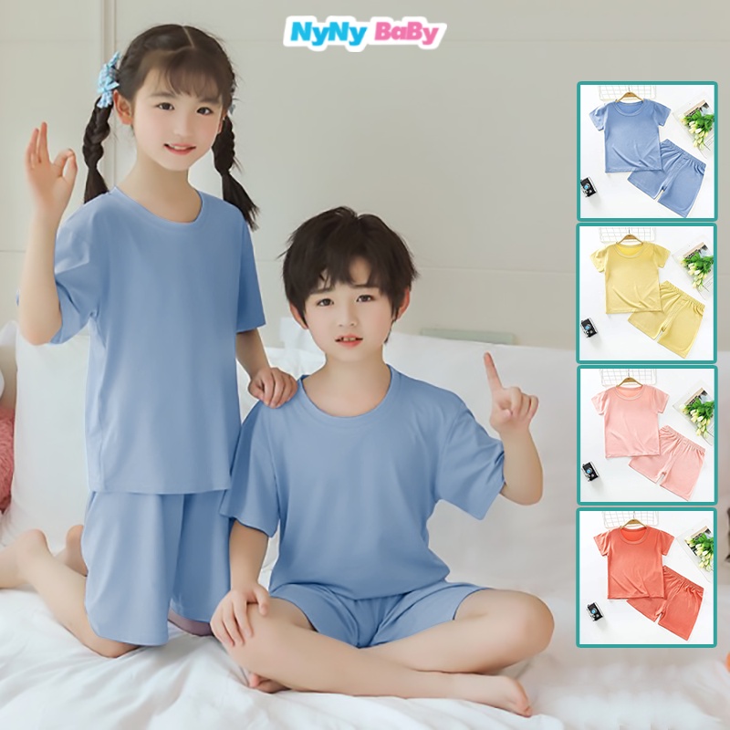Đồ Bộ Nyny Baby Cho Bé Trai Bé Gái Mùa Hè Co Giãn 4 Chiều Thấm Hút Mồ Hôi Cực Tốt Từ 8 - 22kg ( 1 - 6 TUỔI )