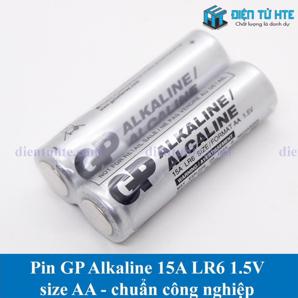 Pin AA 1.5V Alkaline GP Bạc 15A chuẩn Công nghiệp