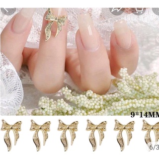 Charm nơ nail gắn móng, Charm nơ trang trí móng cao cấp
