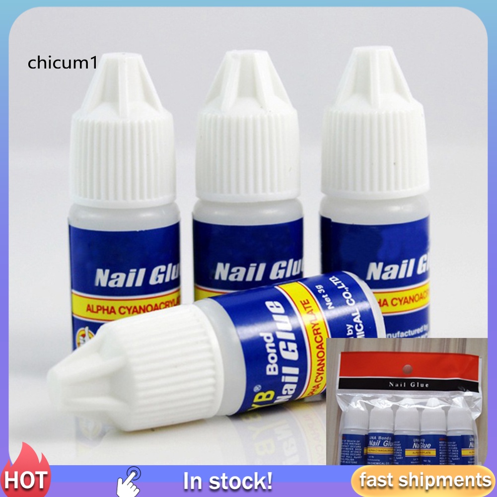 [Hàng mới về] Keo dán móng giả trong suốt đính đá long lanh dễ sử dụng 3g