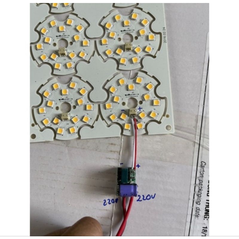 combo bộ 6 mắt led tròn kèm 6 driver