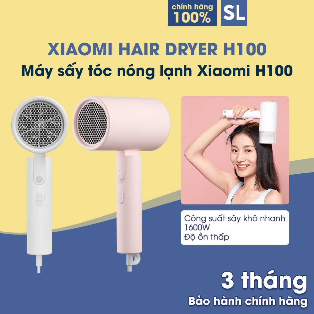 Máy sấy tóc Xiaomi Mijia H100 Máy sấy ion âm màu Hồng - Trắng