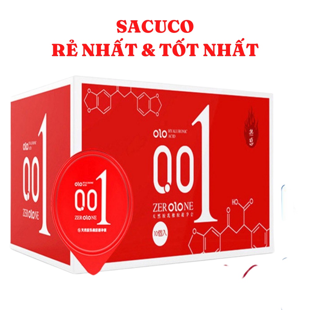 Bao Cao Su Siêu Mỏng OLO 001 Đỏ Nữ Thần 10 BCS Tặng Bao Cao Su OLO Đen Feeling Ultrathin olo22