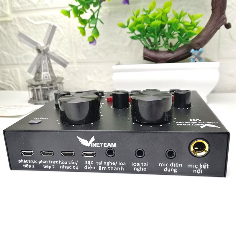 (SIÊU GIẢM GIÁ) Sound card thu âm V8 phiên bản Quốc tế và phiên bản tiếng Việt có hỗ trợ autotune