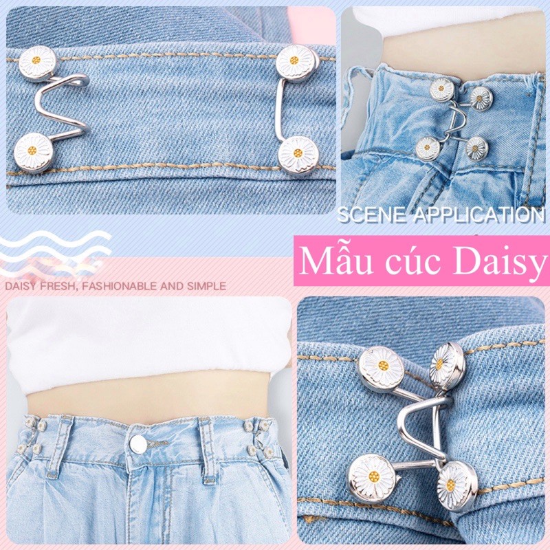 Nút Gài điều chỉnh lưng quần rộng - Móc thu hẹp eo quần Bò quần Jeans Nam Nữ - Chốt cài quần rộng eo Meo Shop