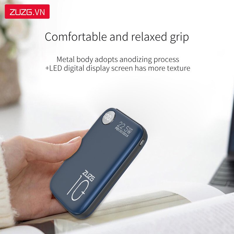 Sạc dự phòng mini ZUZG J35 10000 mah sạc nhanh hai chiều PD+QC3.0 chính hãng