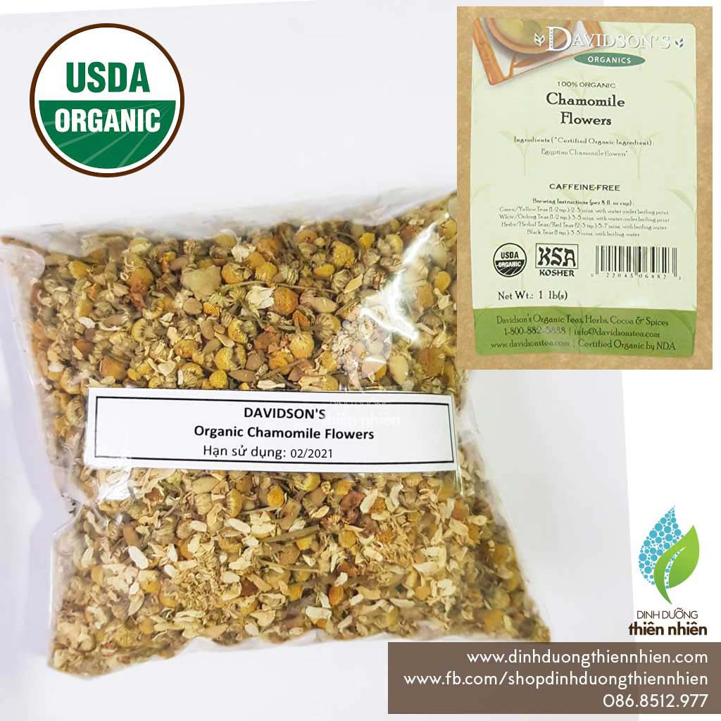 [Chia Nhỏ 50g] Trà Hoa Cúc Mẫu Thảo Hữu Cơ Nguyên Bông Davidson's Organic Chamomile