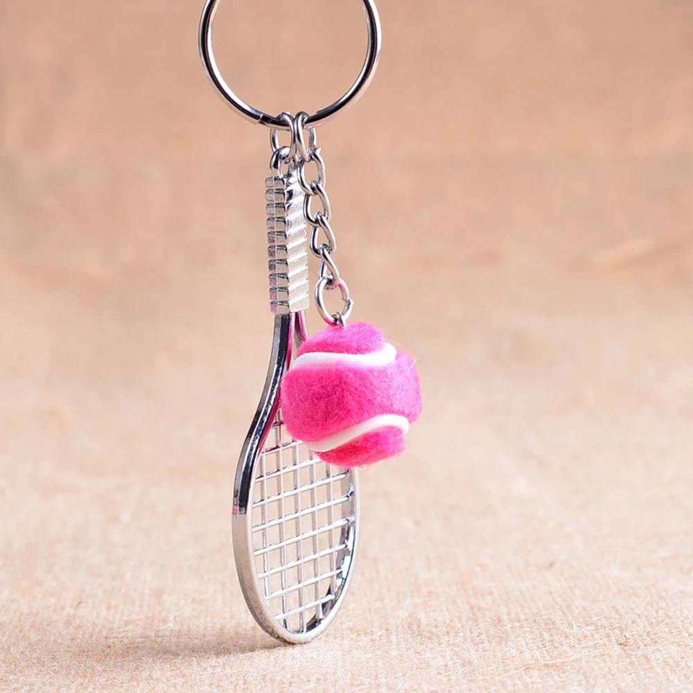 CLEOES Móc Khóa Kim Loại Mini Hình Vợt Tennis 6 Màu Sắc