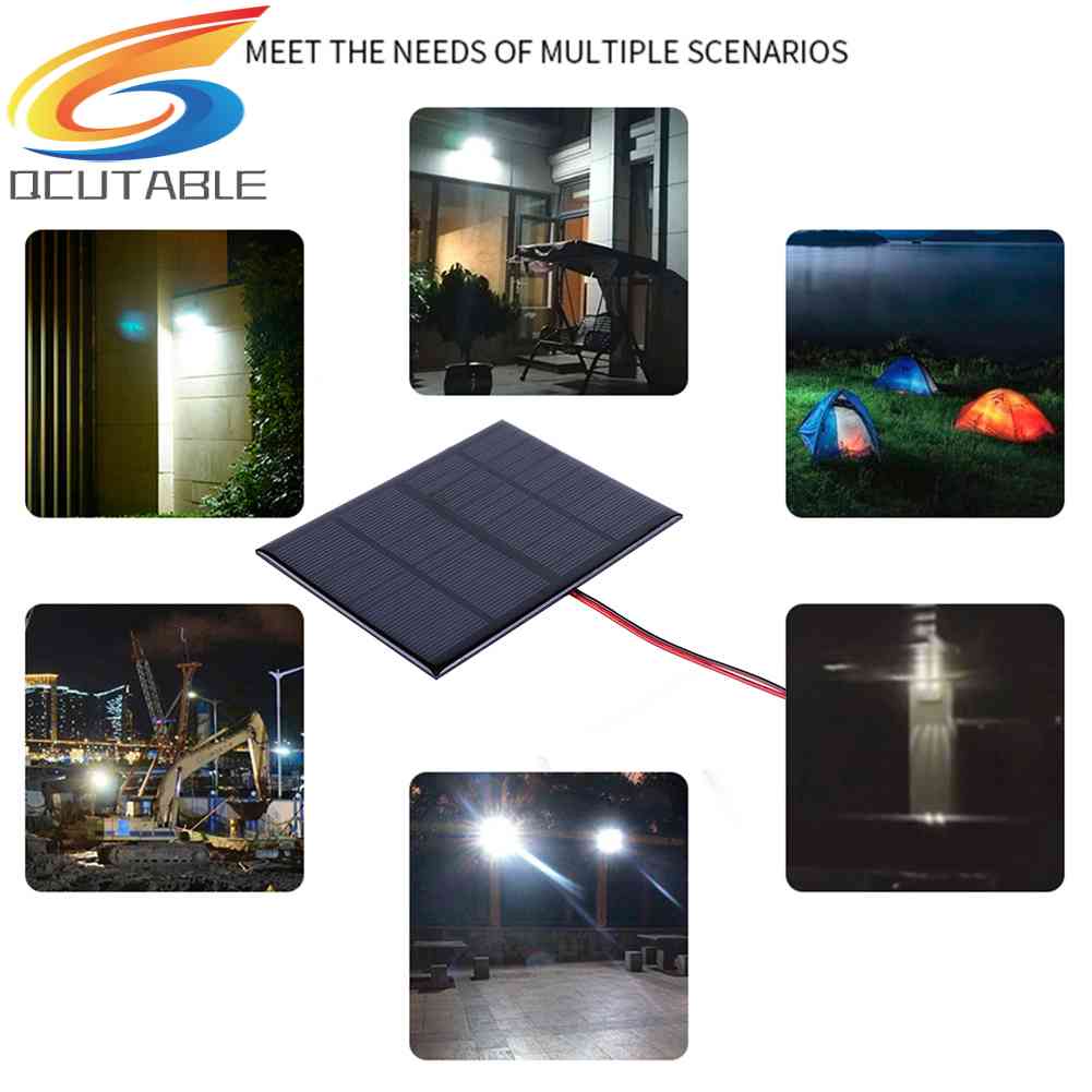 Tấm Pin Năng Lượng Mặt Trời Mini 3W 12V Cho Điện Thoại 9-12V