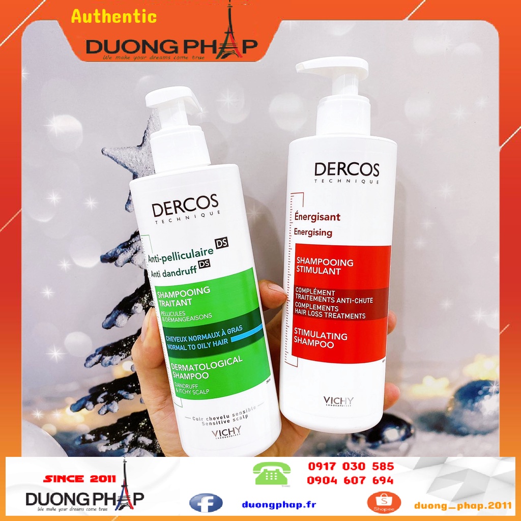 Dầu gội giảm gàu và chống rụng tóc Vi.chy Dercos Anti-pelliculaire 390ml