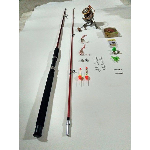 (Có video)bộ cần câu 2 khúc 2m7 ,máy yumoshi lc 7000 kèm trọn bộ phụ kiện (rẻ vô địch) giảm giá sele y hình