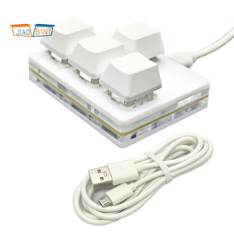 USB Mini Keyboard for Photoshop Drawing Gaming 4 Key Programmable Mechanical Keyboard Custom Keyboard Keycap