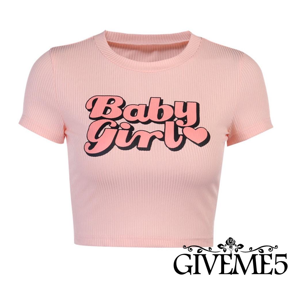 Áo Thun Nữ Ngắn Tay Cổ Tròn Thời Trang