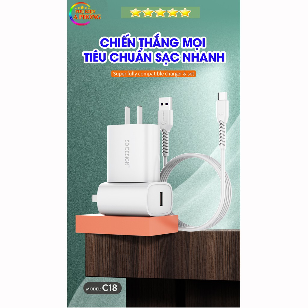 Củ sạc nhanh siêu tốc 8A C18 ✅ Cs tới 50W ✅ Chip thông minh, sạc nhanh không hại máy ✅ Chính hãng, BH 1 năm