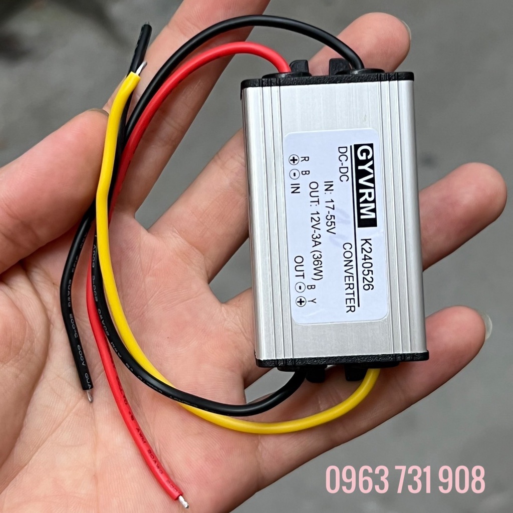 Bộ hạ áp dòng điện DC 24V xuống 12V 3A loại tốt