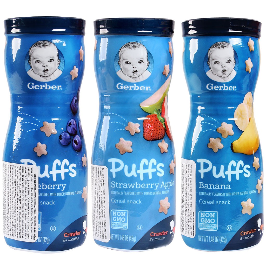 BÁNH ĂN DẶM GERBER PUFFS 42G
