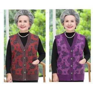 Áo gile len cho người già