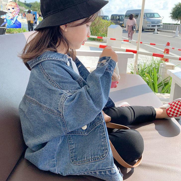 Áo Khoác Denim Thời Trang Xuân Thu Dành Cho Bé Gái 2022