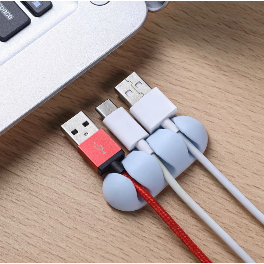 Kẹp Silicon Giữ Cáp, Dây Sạc ,Tai Nghe Cố Định Gọn Gàng Tiện Dụng