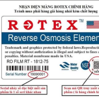Màng RO Rotex -75g NK