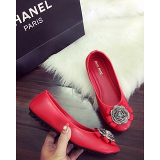 SALE - Giày búp bê hoa bạc